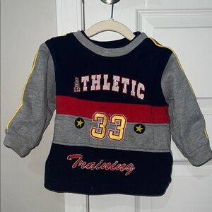 VINTAGE Athletic Kids Shirt - Navy and Gray